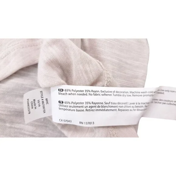 Marika Women Size Medium Wind Chime Racerback Tank Top High Low Hem Pink Tan New - Picture 6 of 7